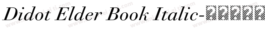 Didot Elder Book Italic字体转换